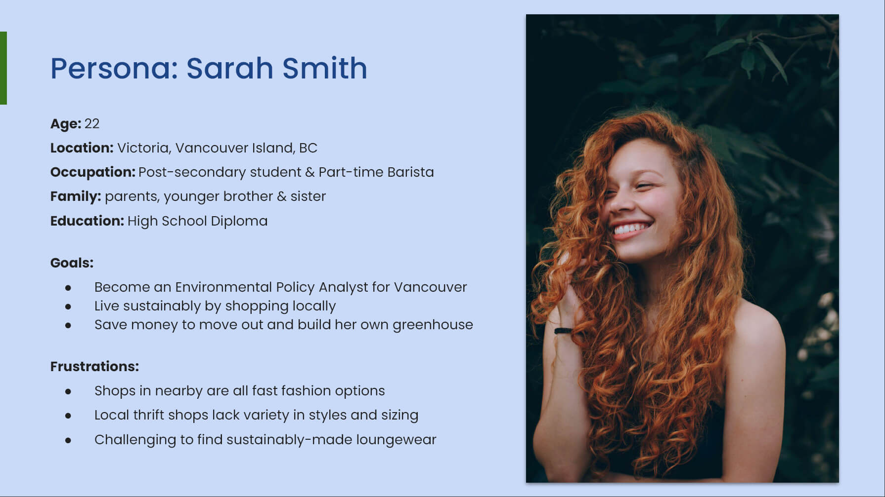 Persona Summary for Sarah Smith