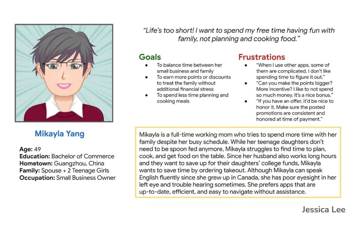 Persona Summary for Mikayla Yang, full-time working mother & small business owner